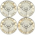 Sweden 100 Kronor 1984 Stockholm Conference Lot of 4 Coins