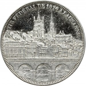 Switzerland 5 Francs 1876 Lausanne Shooting Festival