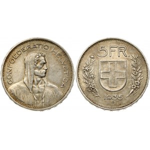 Switzerland 5 Francs 1935 B