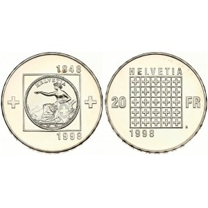 Switzerland 20 Francs 1998 Federal constitution