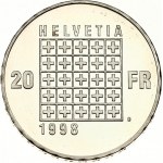 Switzerland 20 Francs 1998 Federal constitution