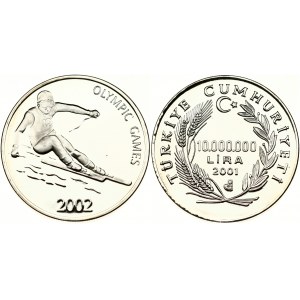 Turkey 10 000 000 Lira 2002 Olympics-Skier