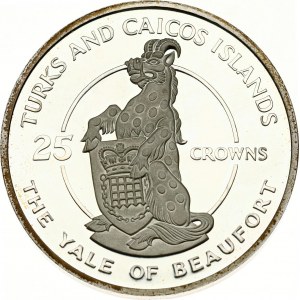 Turks and Caicos Islands 25 Crowns 1978 Yale of Beaufort
