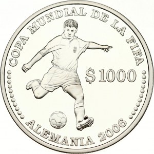 Uruguay 1000 Pesos 2003 XVIII World Soccer Championship