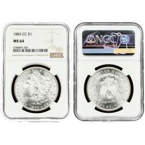 USA 1 Dollar 1883 'Morgan Dollar' CC NGC MS 64