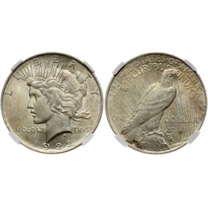 USA 1 Dollar 1922 'Peace Dollar' Philadelphia NGC MS 62