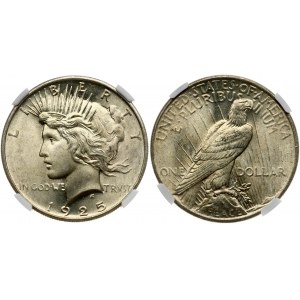 USA 1 Dollar 1925 Peace Philadelphia NGC MS 66