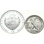 USA 1/2 Dollar 1941 D & Palau 1 Dollar 2013 Lot of 2 Coins