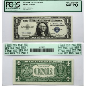 USA 1 Dollar 1957 George Washington Banknote PCGS Very Choice New 64 PPQ