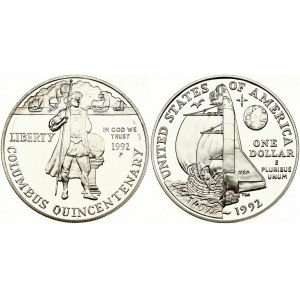 USA 1 Dollar 1992 P Columbus Quincentenary