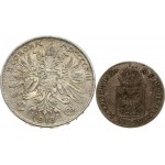 Austria 6 Kreuzer 1849 A & 2 Corona 1913 Lot of 2 Coins