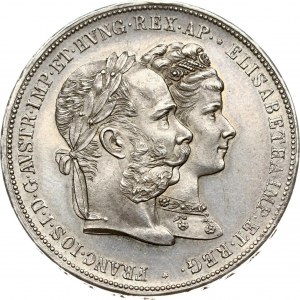 Austria 2 Gulden 1879 Silver Wedding