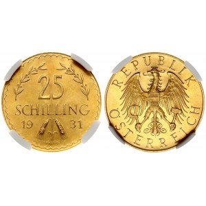 25 Schilling 1931 NGC MS 65