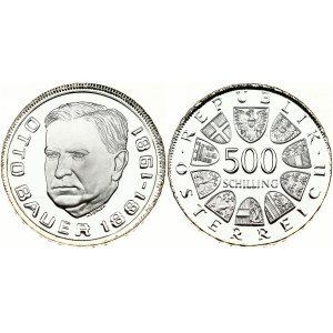 Austria 500 Schilling 1981 100th Anniversary - Birth of Otto Bauer Politician