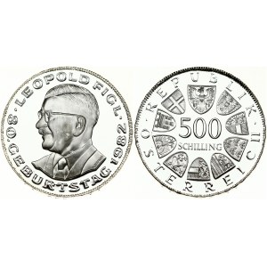 Austria 500 Schilling 1982 80th Anniversary - Birth of Leopold Figl