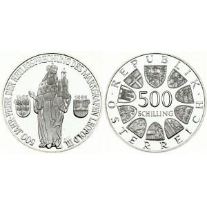 Austria 500 Schilling 1985 500th Anniversary - Canonization of Leopold III