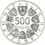 Austria 500 Schilling 1986 500th Anniversary - First Thaler Coin Struck at Hall Mint