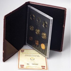 Austria 1 Euro Cent - 2 Euro 2004 SET Proof Lot of 8 Coins