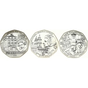Austria 5 Euro (2005-2007) Lot of 3 Coins