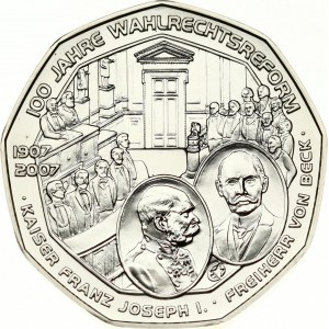 Austria 5 Euro 2007 100th Anniversary of Universal Male Suffrage