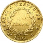 Germany Westphalia 20 Franks 1809 C