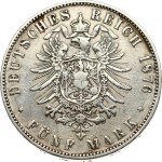 Hesse-Darmstadt 5 Mark 1876 H