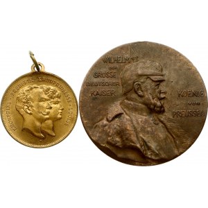 Germany Medal 1897 & Denmark Medal 1894 Lot of 2 Medals