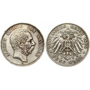 Saxony 5 Mark 1899 E