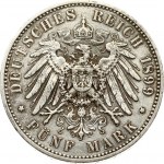 Saxony 5 Mark 1899 E