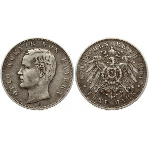 Bavaria 5 Mark 1904 D