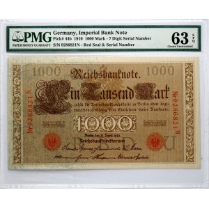 Germany 1000 Mark 1910 PMG 63 EPQ