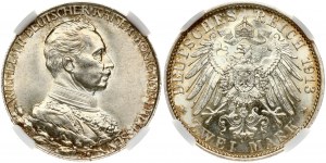 Prussia 2 Mark 1913 A 25 Years of Reign NGC MS 63