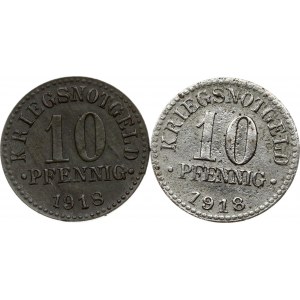 Braunschweig 10 Pfennig 1918 Lot of 2 coins