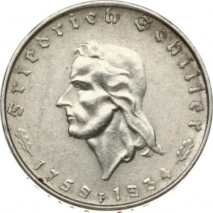 Germany 2 Reichsmark 1934 F Schiller