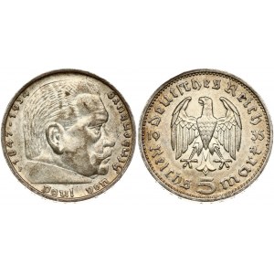 Germany 5 Reichsmark 1935 F Hindenburg