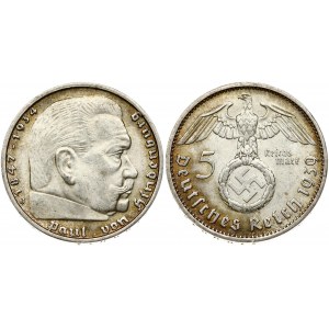 Germany 5 Reichsmark 1939 J Hindenburg