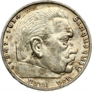 Germany 5 Reichsmark 1939 J Hindenburg