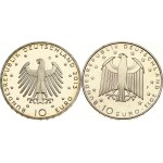 Germany 10 Euro 2013 D Wagner & 10 Euro 2013 F Büchner Lot of 2 Coins
