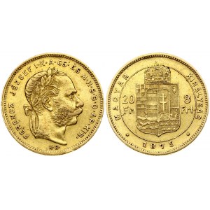 Hungary 8 Forint 20 Francs 1875 KB