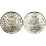 Hungary 1 Forint 1879 KB & 1881 KB Lot of 2 Coins