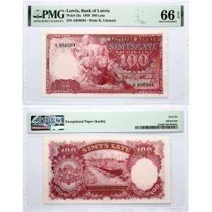 Latvia 100 Latu 1939 PMG 66 EPQ Gem Uncirculated