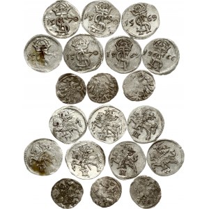 Lithuania Denar & Dwudenar (1558-1570) Vilnius Lot of 10 Coins