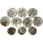 Lithuania Denar & Dwudenar (1558-1570) Vilnius Lot of 10 Coins