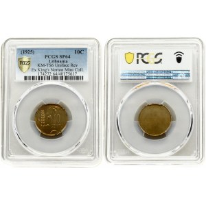 Lithuania Pattern 10 Centu 1925 (RRRR) PCGS SP64