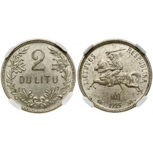 Lithuania 2 Litu 1925 NGC MS 62