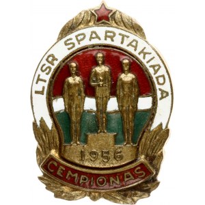 Lithuania Badge LTSR Spartakiada Champion 1956