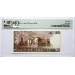 Lithuania 20 Litų 1991 (ND 1993) Banknote SPECIMEN PMG 65 Gem Uncirculated EPQ