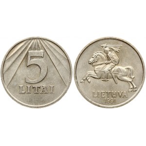 Lithuania 1 Centas - 5 Litai 1991 SET Lot of 9 Coins