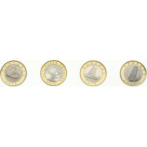 Lithuania 2 Litai 2013 Creation of Nature and Man SET of 4 Coins