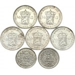 Netherlands 25 Cents & 1/2 Gulden (1921-1944) Lot of 7 Coins